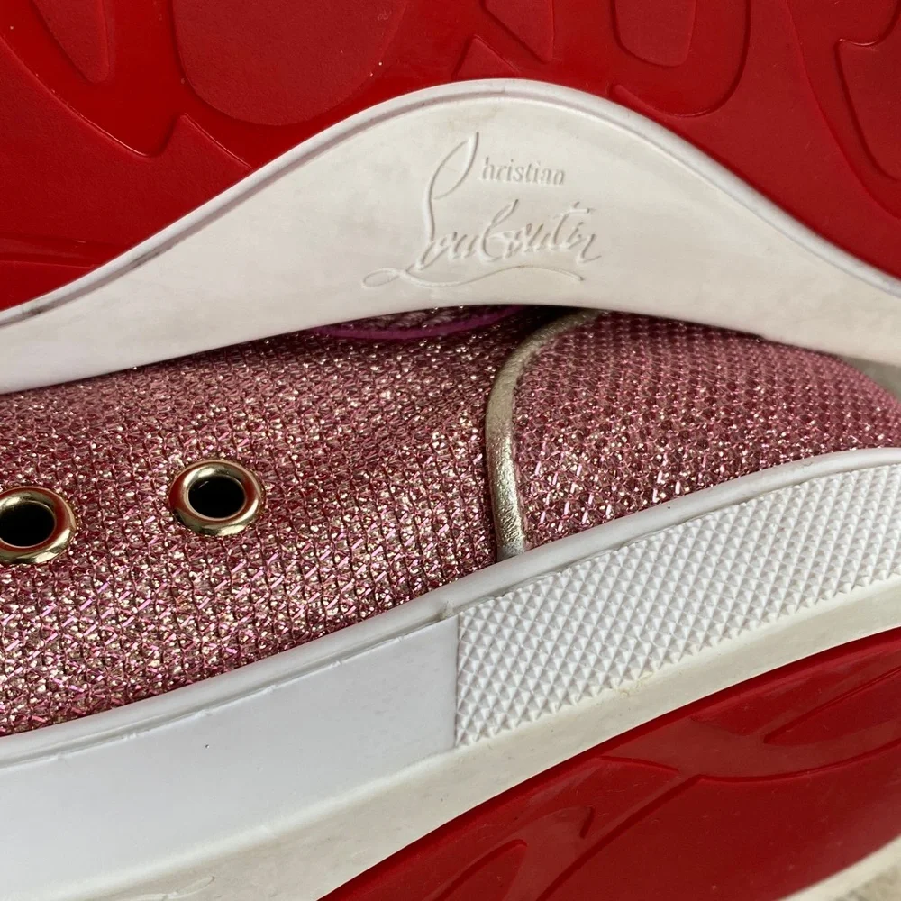 Christian Louboutin Glitter Pink Sneakers - Picture 13 of 16